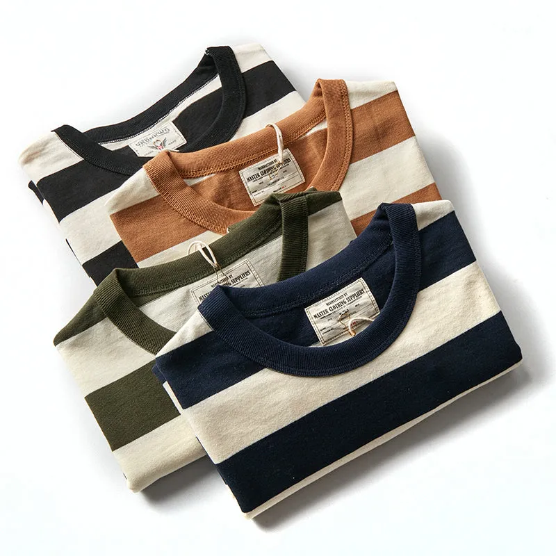 280G Basic Striped Tee
