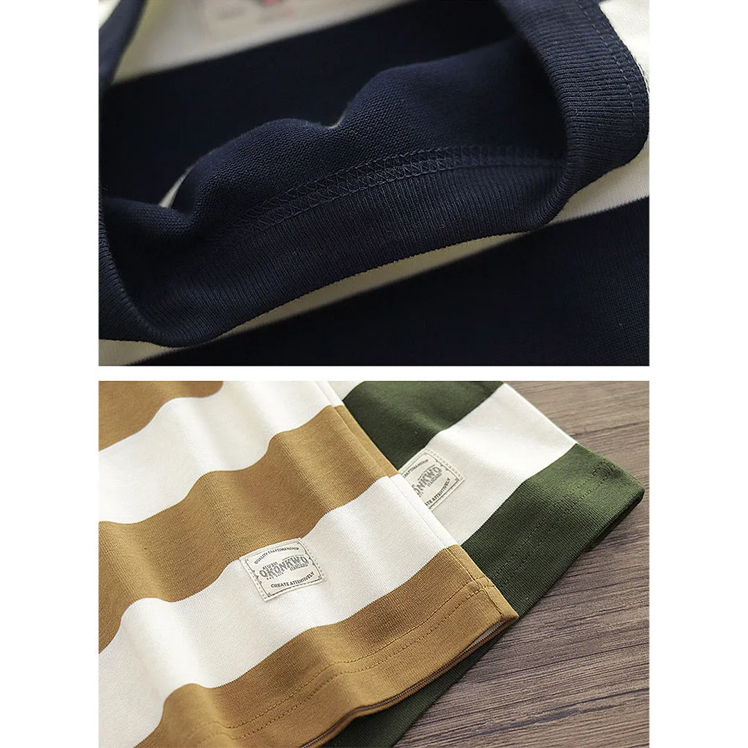 280G Basic Striped Tee