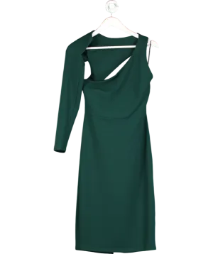 AD LIB Green One Sleeve Midi Pencil Dress UK 12