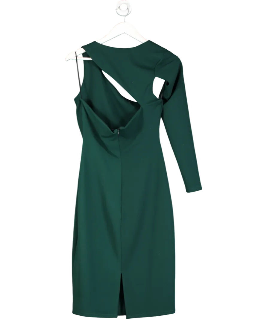 AD LIB Green One Sleeve Midi Pencil Dress UK 12