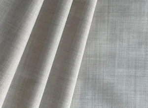 Botto Guiseppe Ecru Mélange Stretch Wool Twill Suiting (Made in Italy)