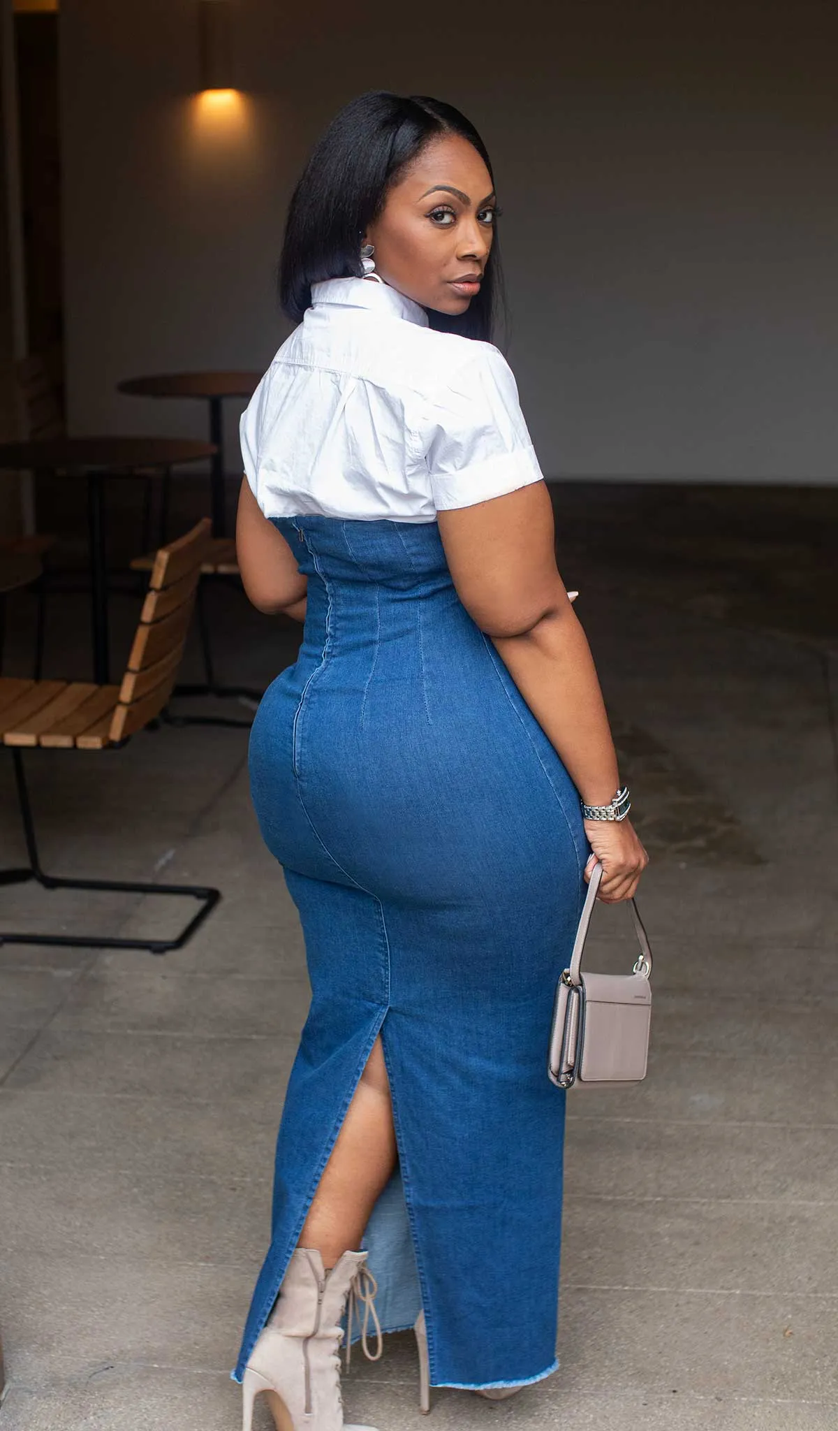 Clean Cut | Denim Tube Top Dress