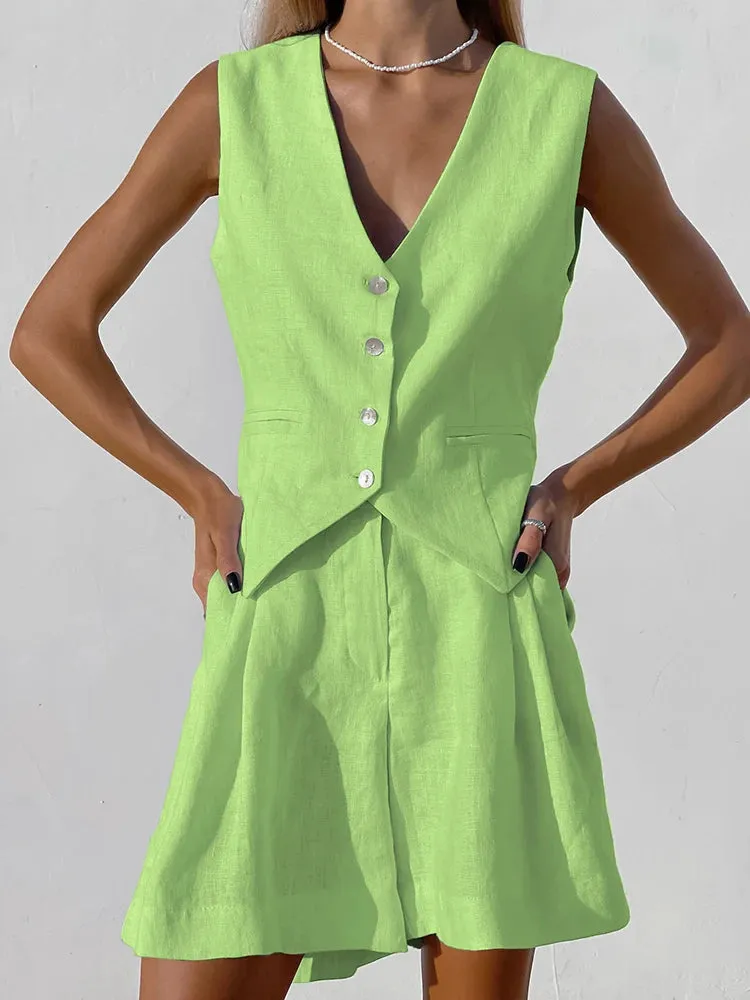 Constance - Cotton linen two piece set