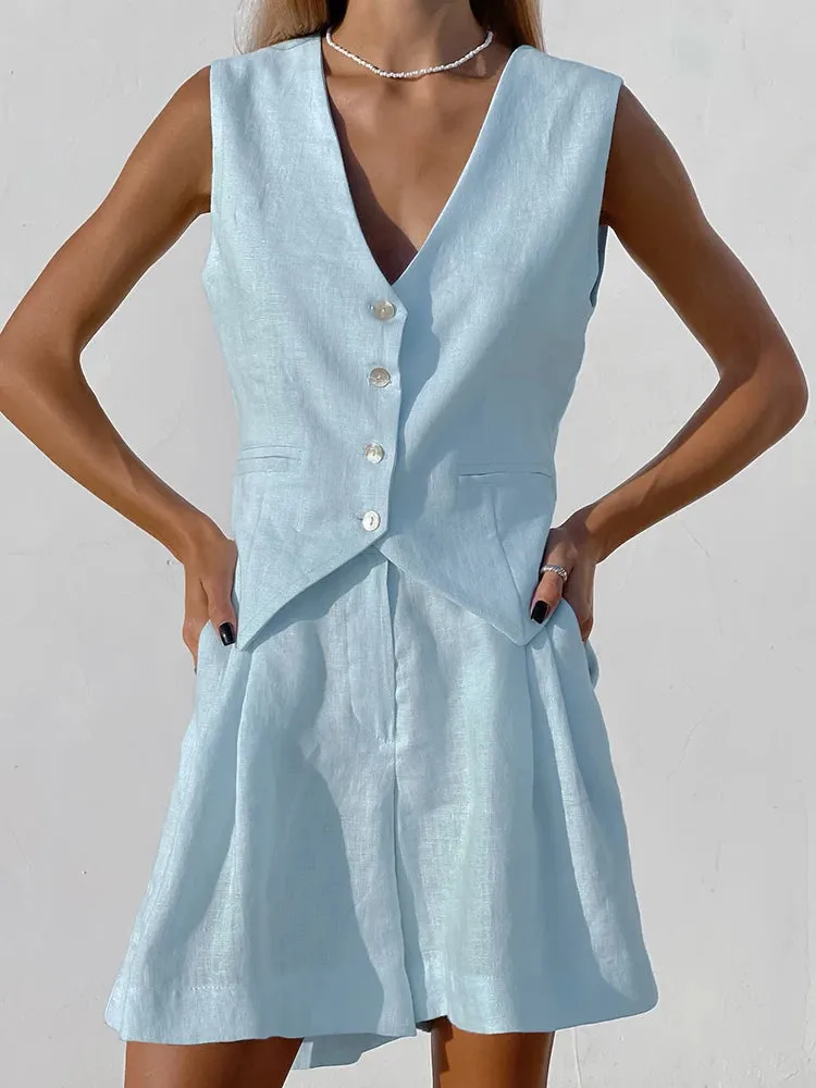 Constance - Cotton linen two piece set