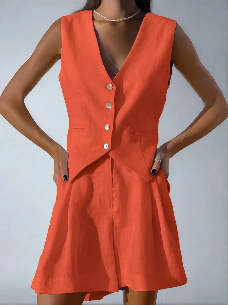 Constance - Cotton linen two piece set