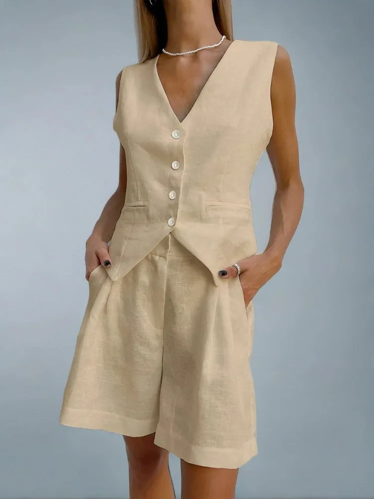 Constance - Cotton linen two piece set