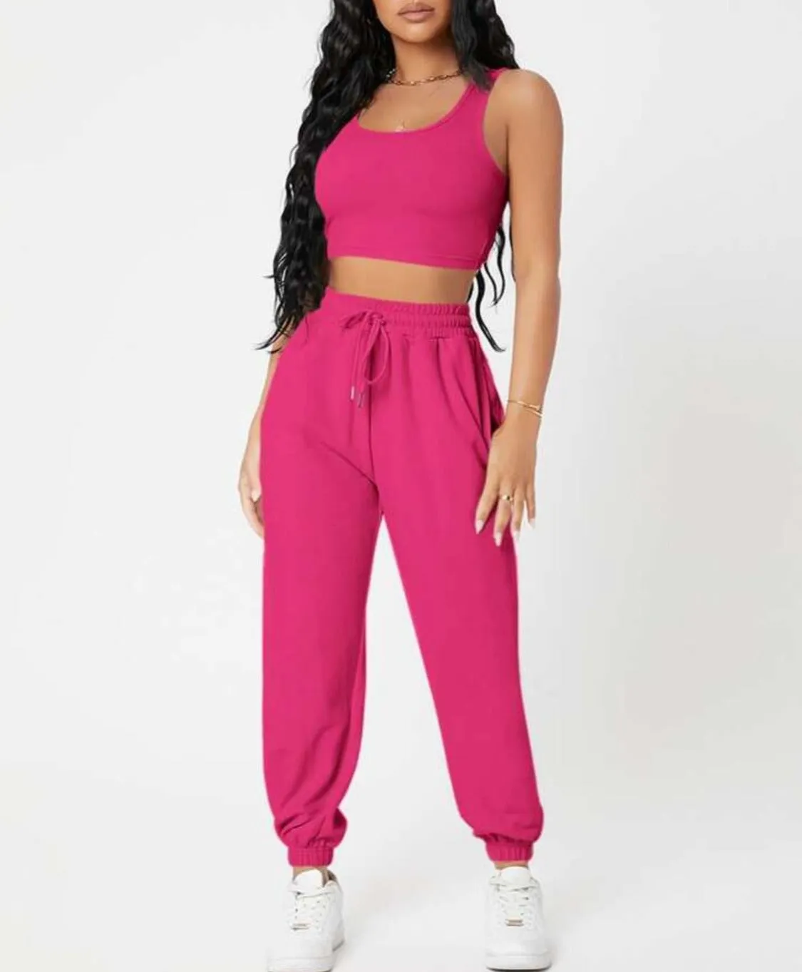 Cropped Tank and Joggers Set