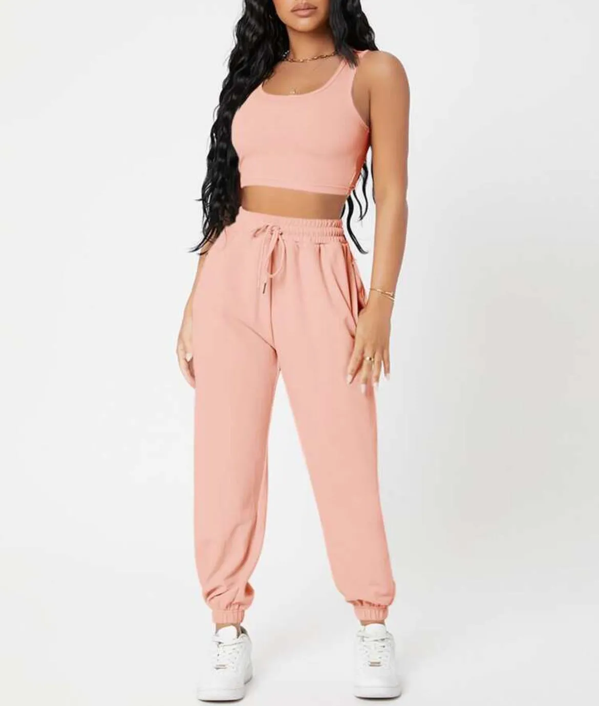 Cropped Tank and Joggers Set