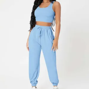 Cropped Tank and Joggers Set
