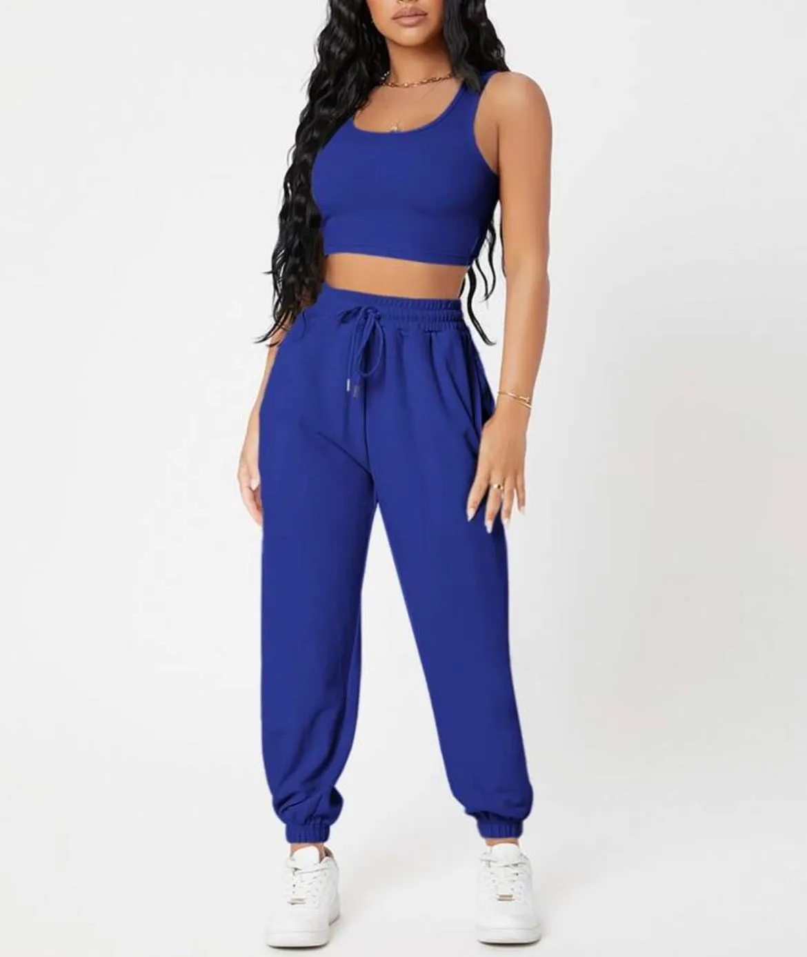 Cropped Tank and Joggers Set