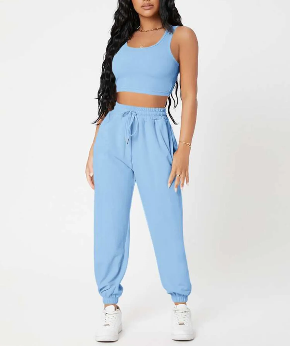 Cropped Tank and Joggers Set