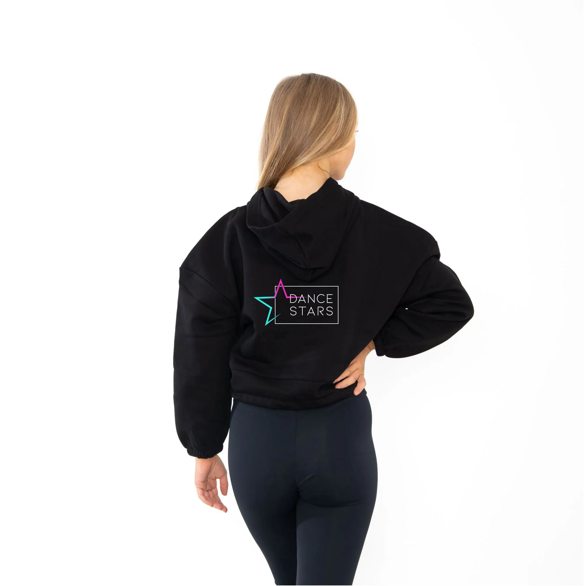 Dance Stars Ladies Cropped Over Sized Hoodie