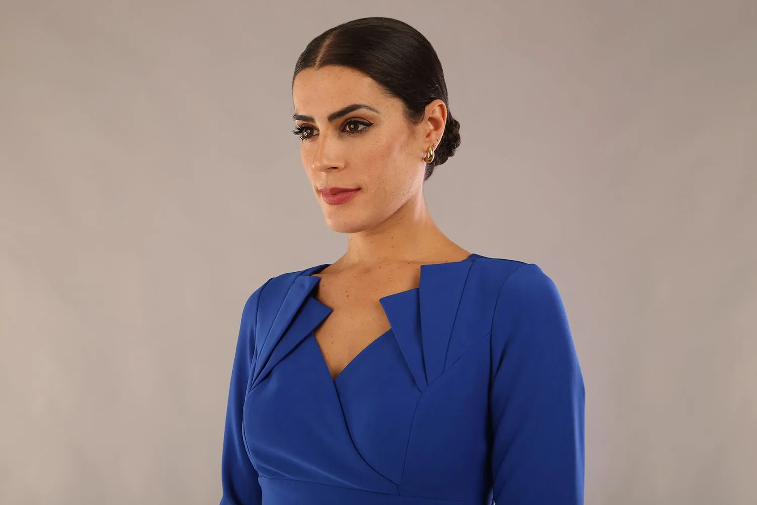 Indira 3/4 Sleeve Knee Length Pencil Dress