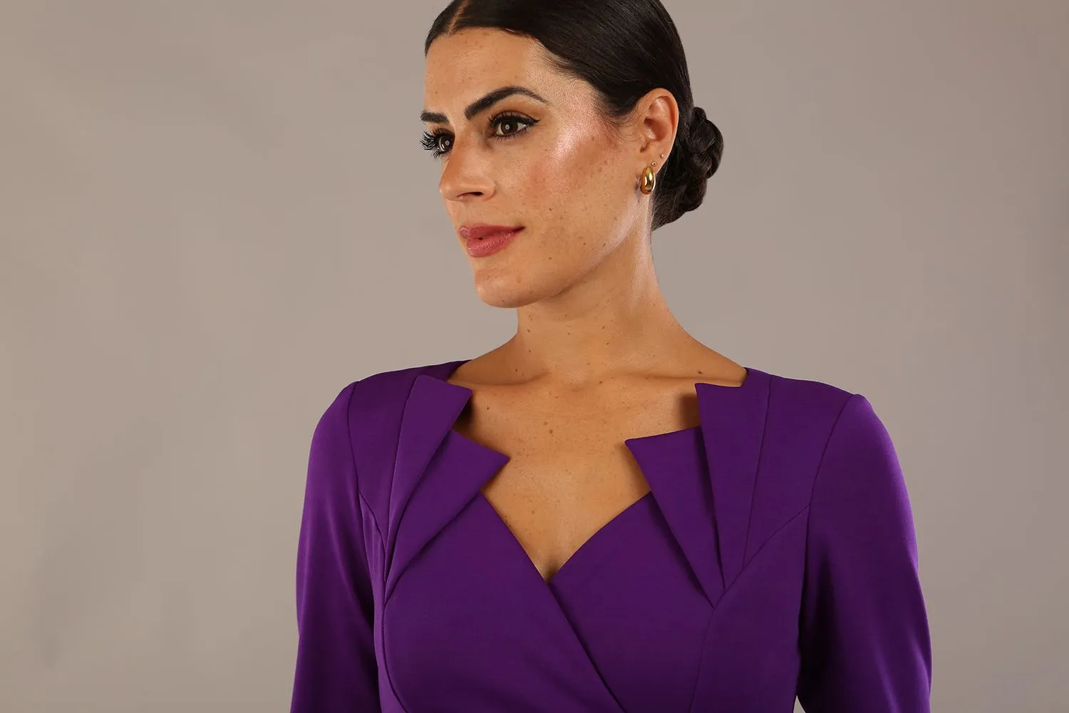 Indira 3/4 Sleeve Knee Length Pencil Dress