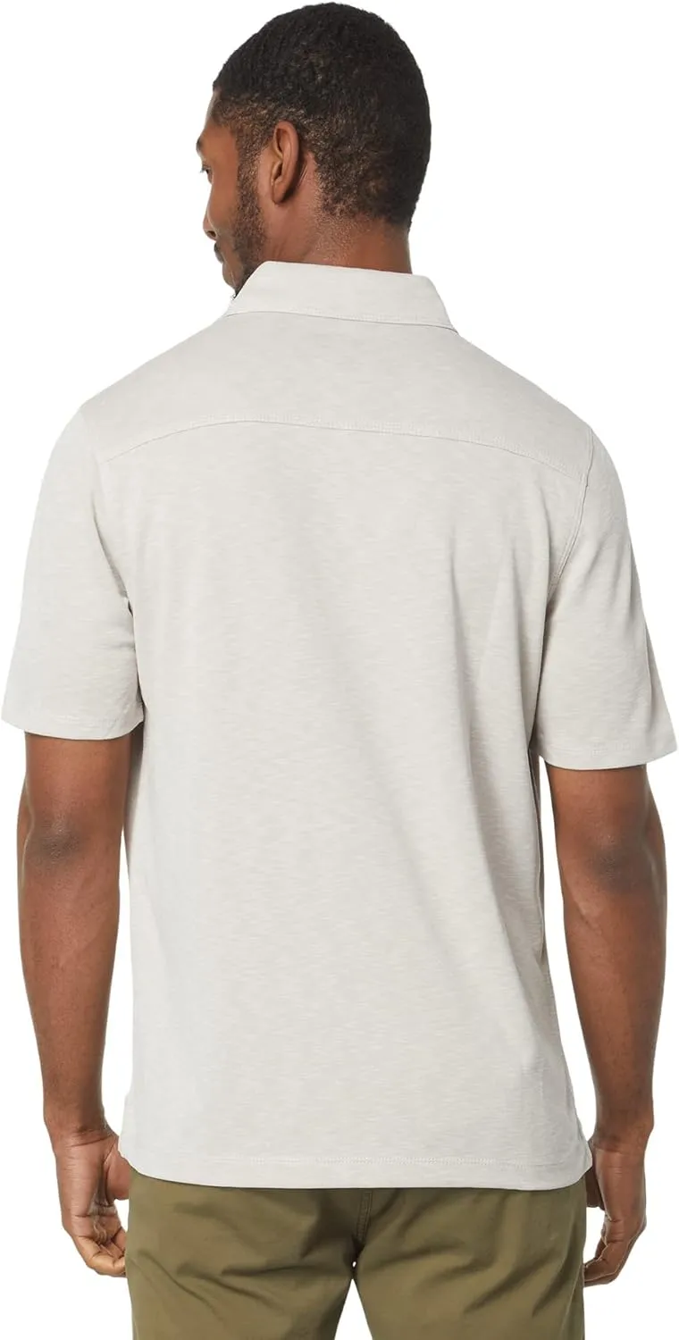 Johnston & Murphy Vintage Slub Polo - T-Shirt for Men - Short Sleeves - Spread Collar - Straight Hemline