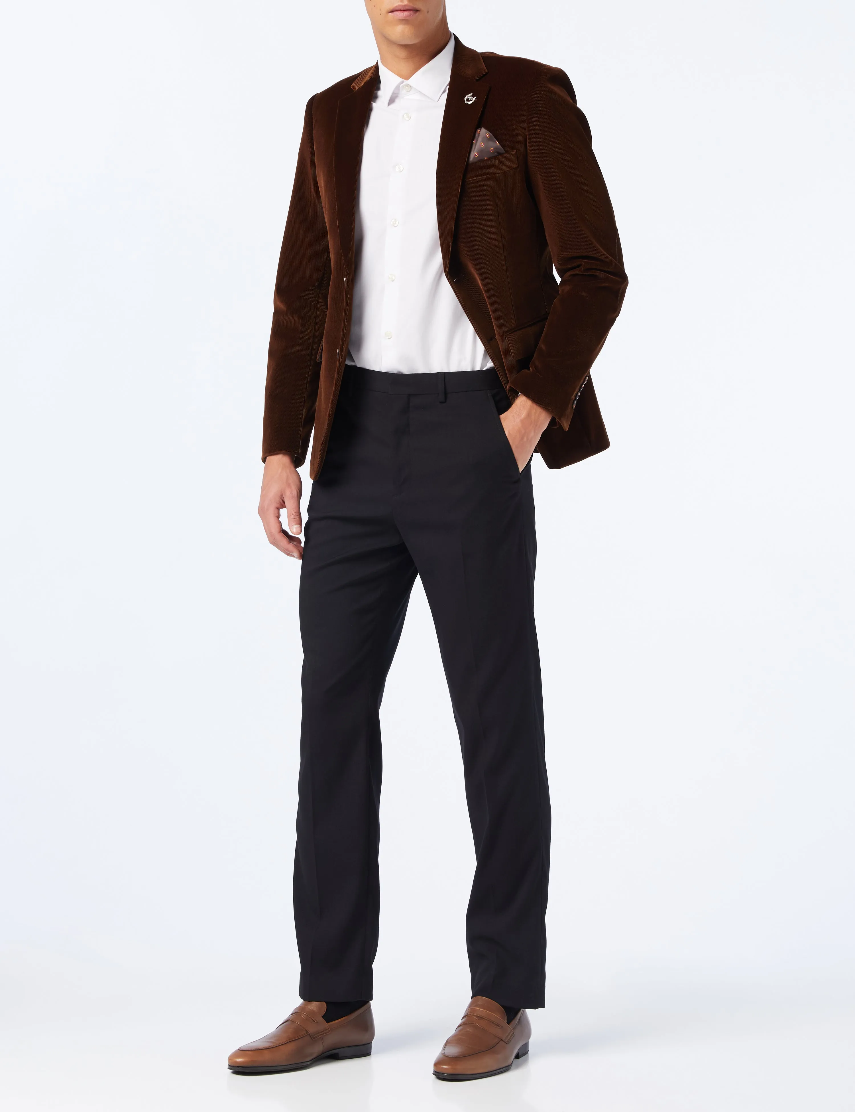 MATTHEW - Brown Corduroy Blazer Jacket