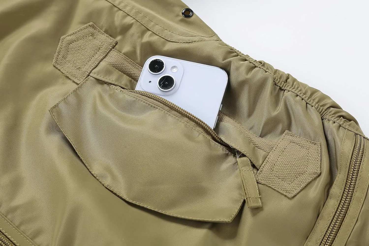 Men's Bomber Jacket Military Jacket Casual Spring Fall Winter Windbreaker Zip Up Coat with Pockets