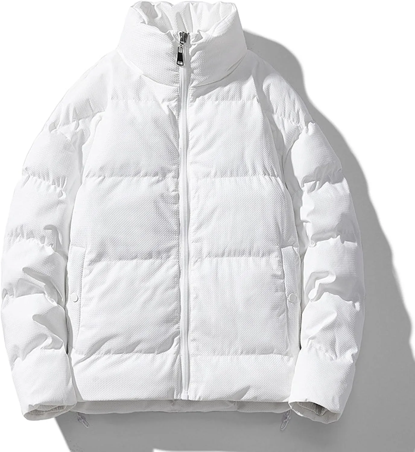 Quilted Jacket for Teen Boys, Thicken Full Zip Long Sleeve Winter Jackets Puffy Insulated Jacket Casual Men's Puffer Vest