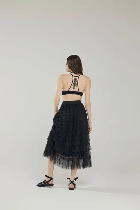 Seamless Lace Racerback Ribbed Knit Bralette Tank Top