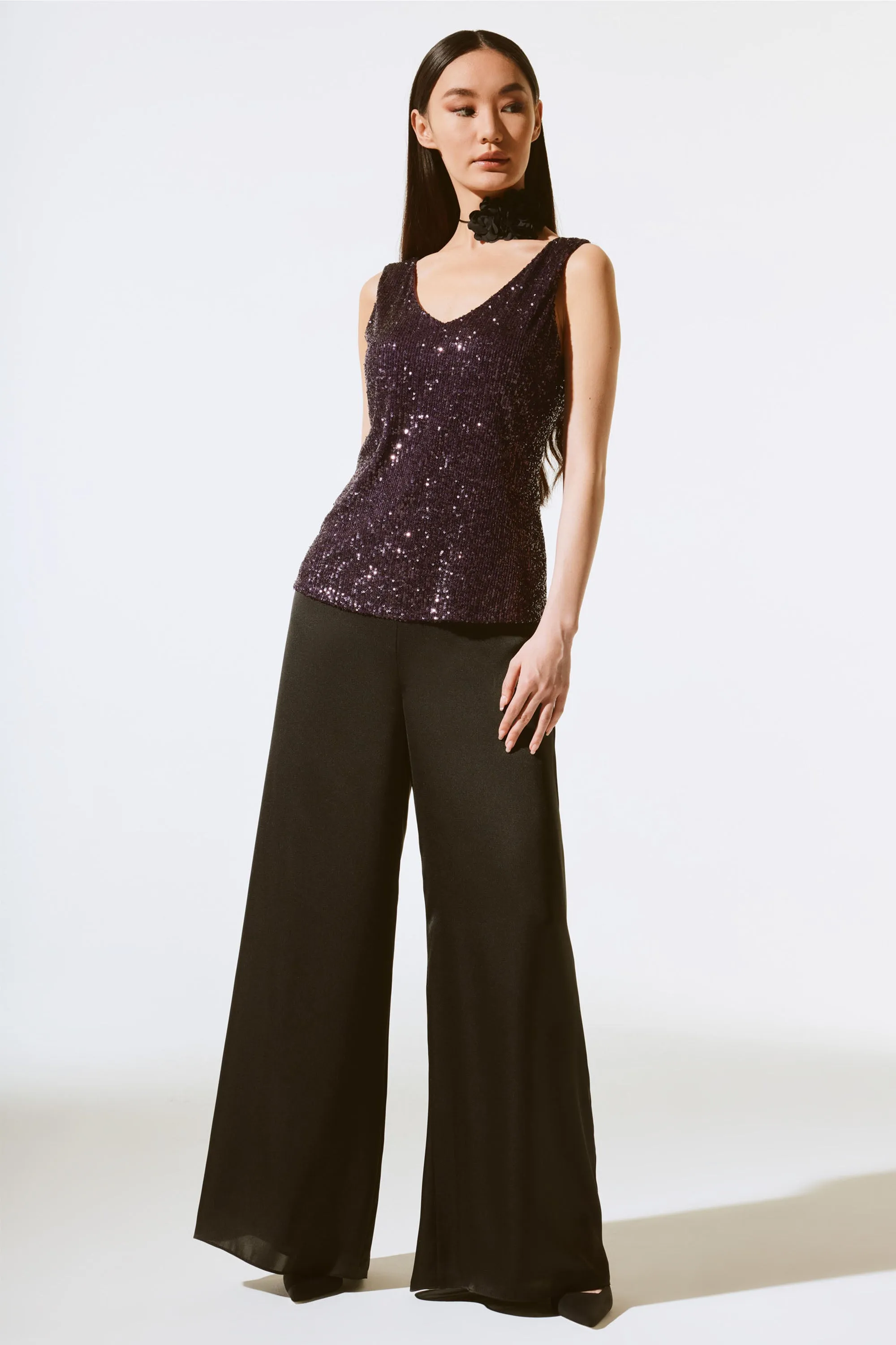 SEQUIN SLEEVELESS TOP
