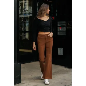 Soft Stretchy High Rise Everyday Flare Jeans - Hazel