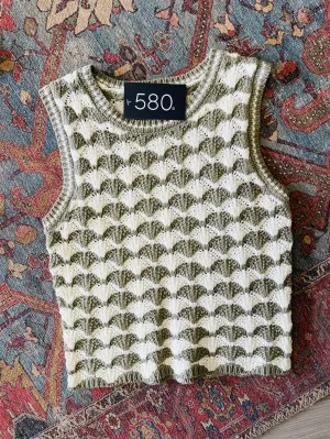 Sunny Side Up Knit Tank in Olive