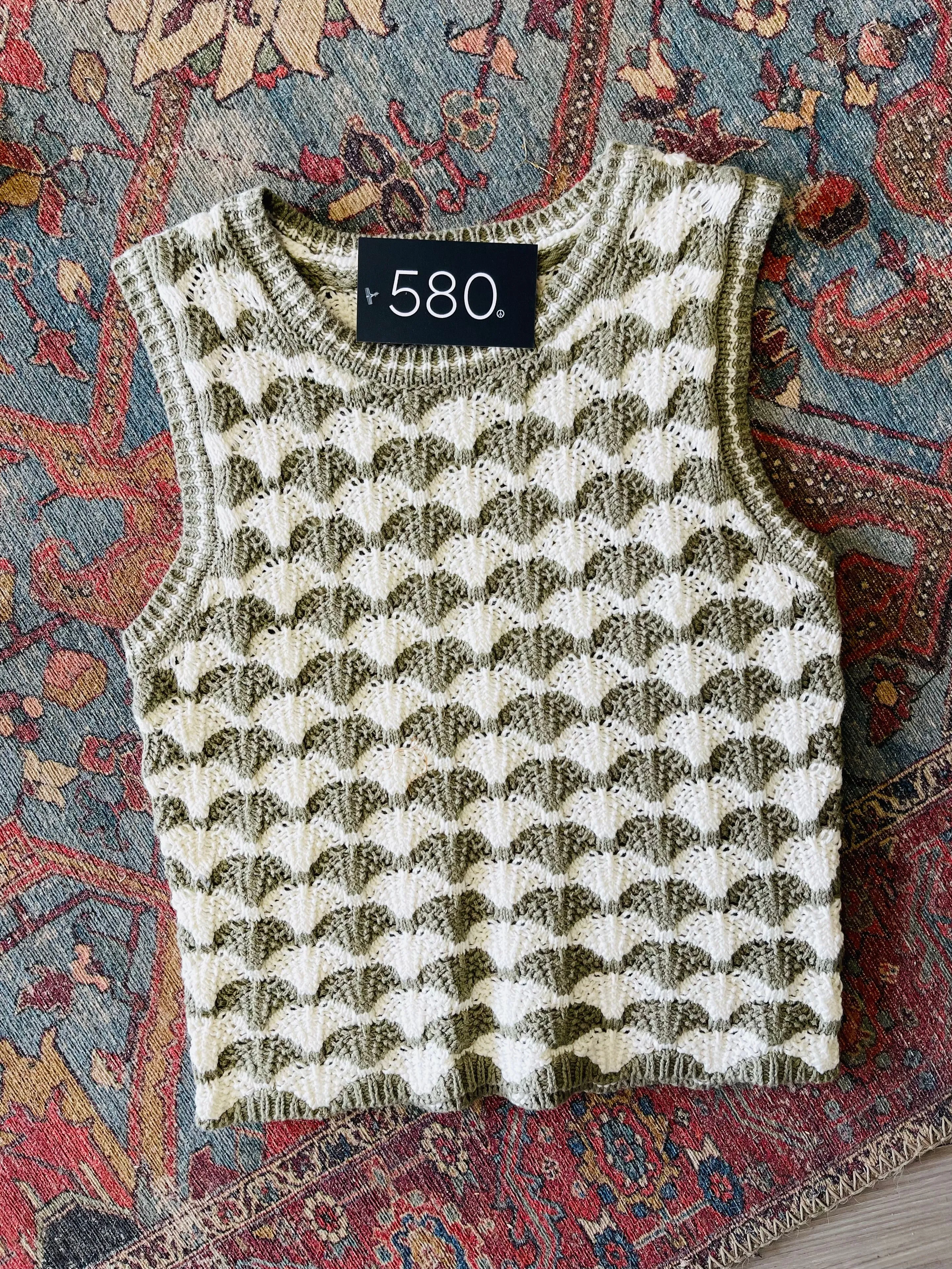 Sunny Side Up Knit Tank in Olive