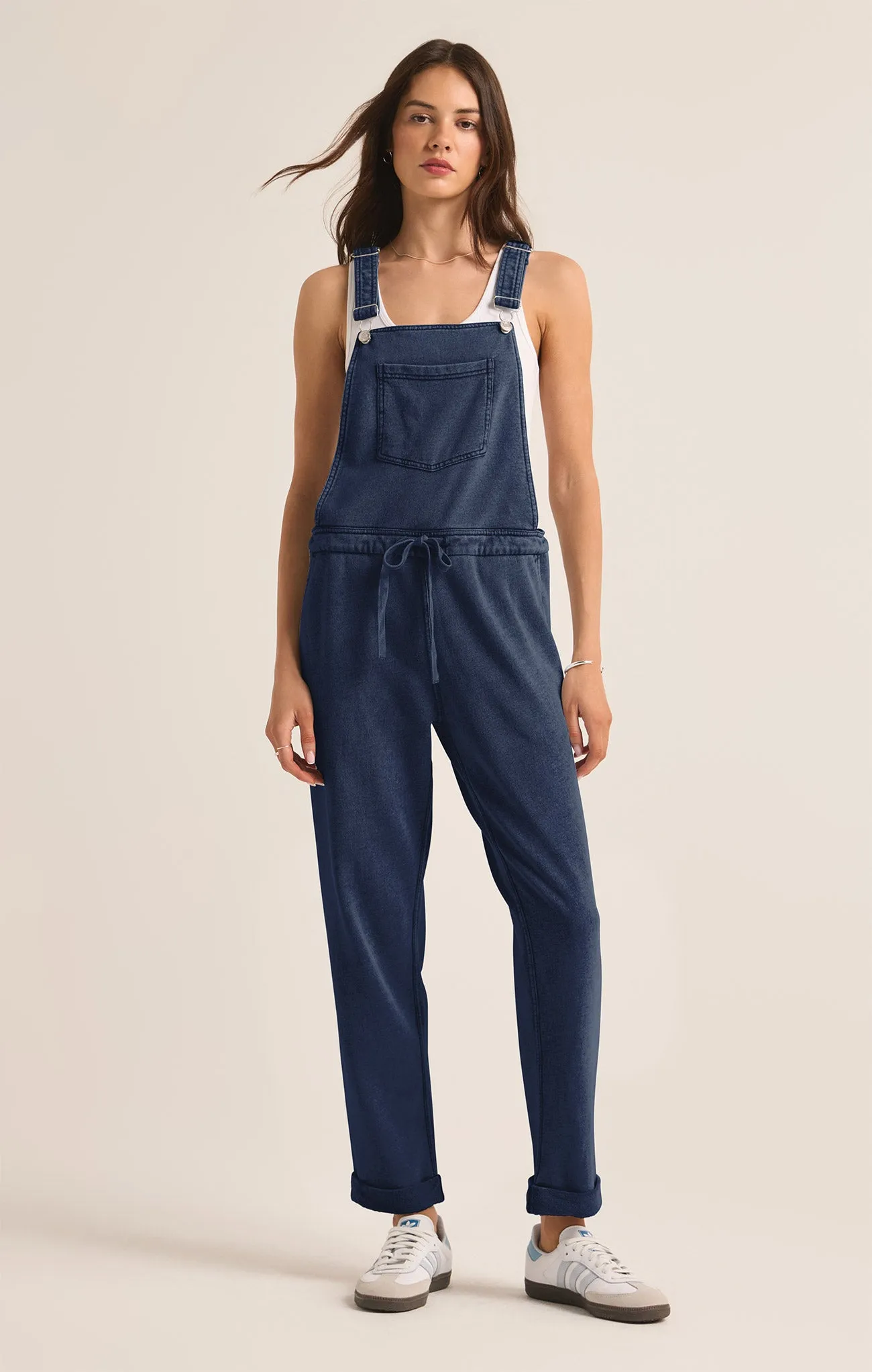 The Knit Denim Overalls