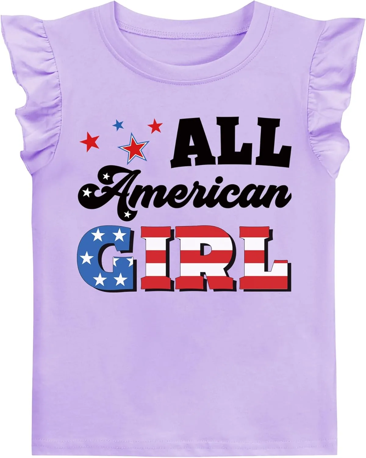 Toddler Baby Girl Short Sleeve Dinosaur T-Shirt Ruffle Sleeve Cotton Unicorn Tank Tops Tee