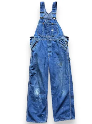 Vintage 70's Era Lee Farm Repaired Denim Overalls W34 | Vintage Denim Workwear Seattle | Seattle Vintage Denim