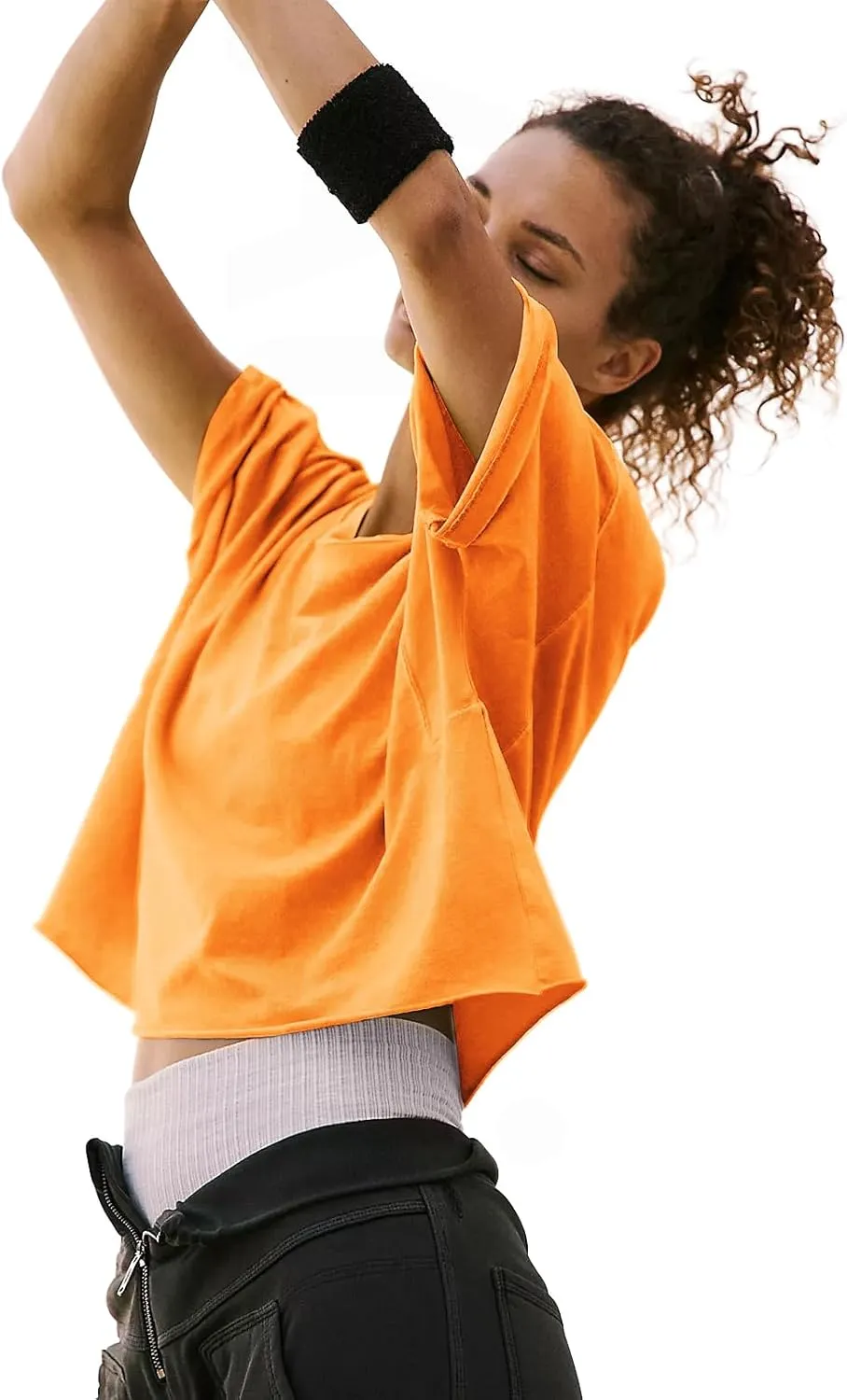 Women's Summer Short Sleeve Crop Tops Casual Basic Cotton Athletic Yoga Running T-Shirts