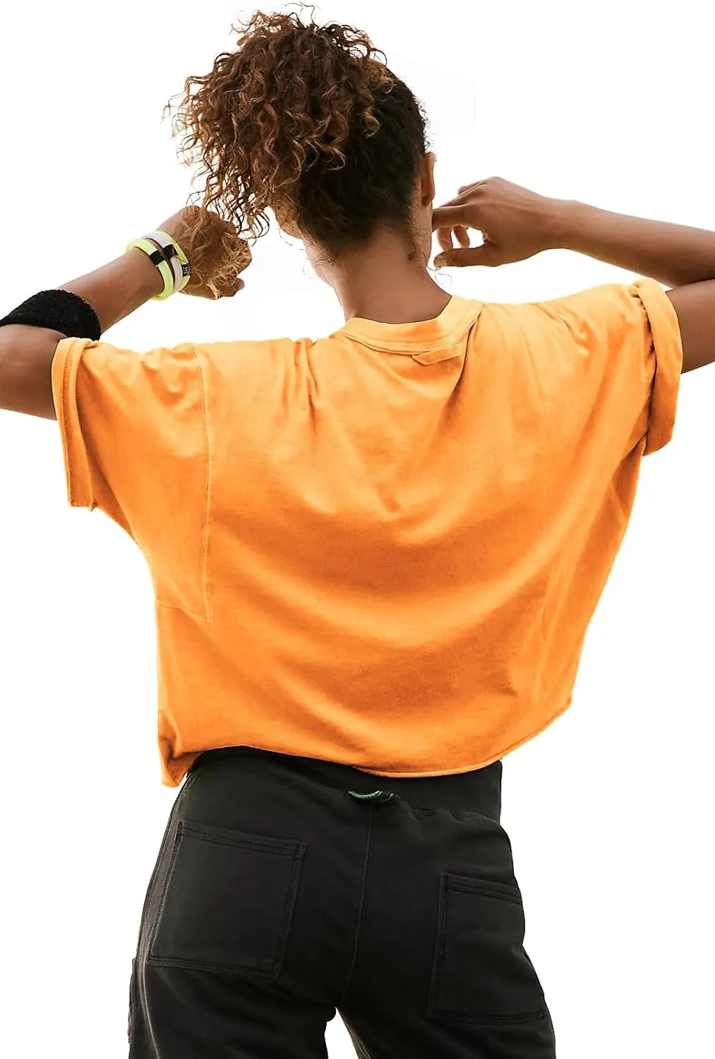 Women's Summer Short Sleeve Crop Tops Casual Basic Cotton Athletic Yoga Running T-Shirts